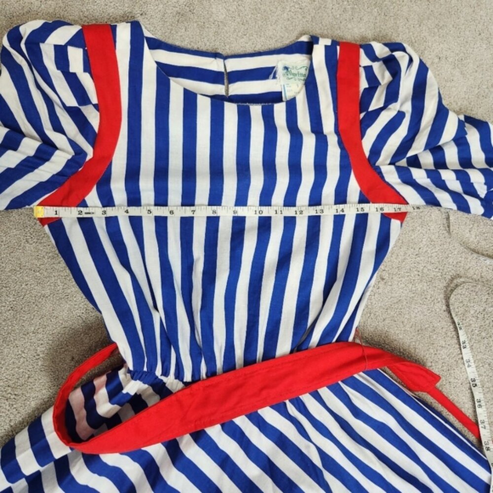 VTG Women's Cotton Midi Dress Size 9 - Picture 7 of 15